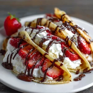 Chocolate Strawberry Pancake Tacos