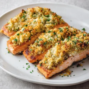 CRAB STUFFED SALMON