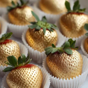Golden Choc-Covered Strawberries