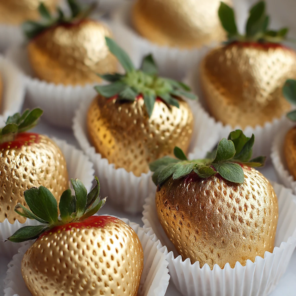Golden Choccovered Strawberries