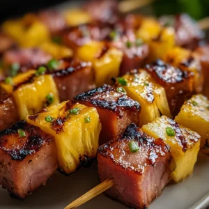 Hawaiian Ham and Pineapple Skewers for Summer Flavor Bliss