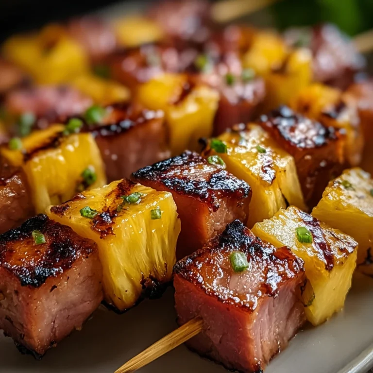 Hawaiian Ham Pineapple Skewers Summer Flavor Bliss