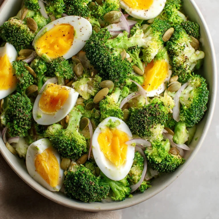 High Protein Broccoli Slice Salad