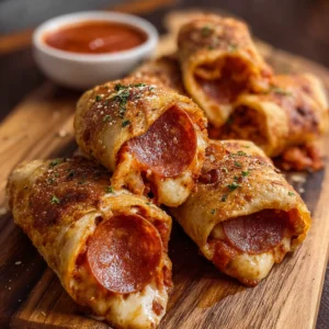 High Protein Pepperoni Pizza Rolls