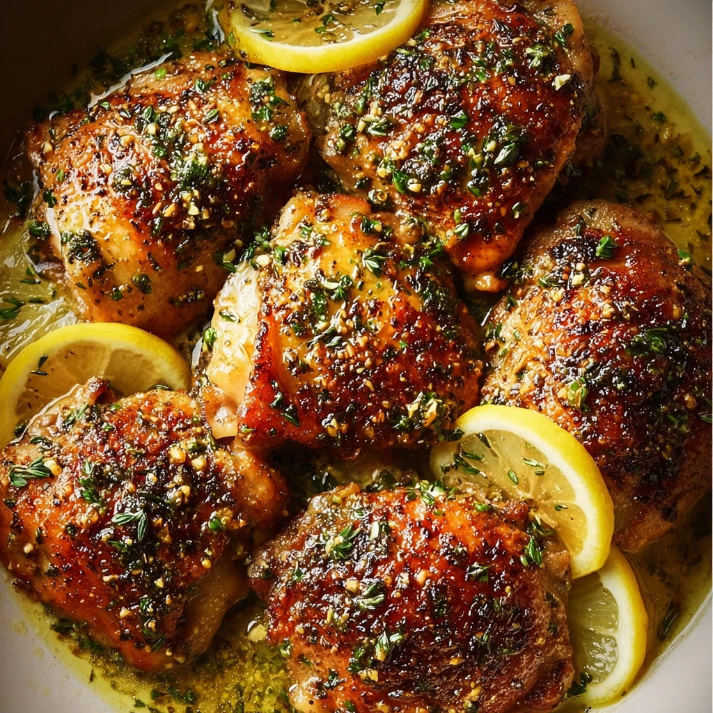 Lemon Garlic Butter Chicken Thighs