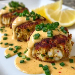 Lemon & Green Onion Crab Cakes with Spicy Mustard Aioli
