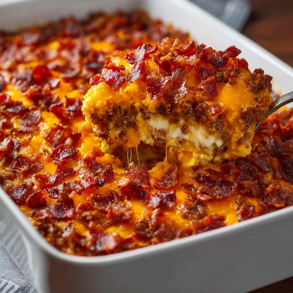Lowcarb Bacon Cheeseburger Casserole