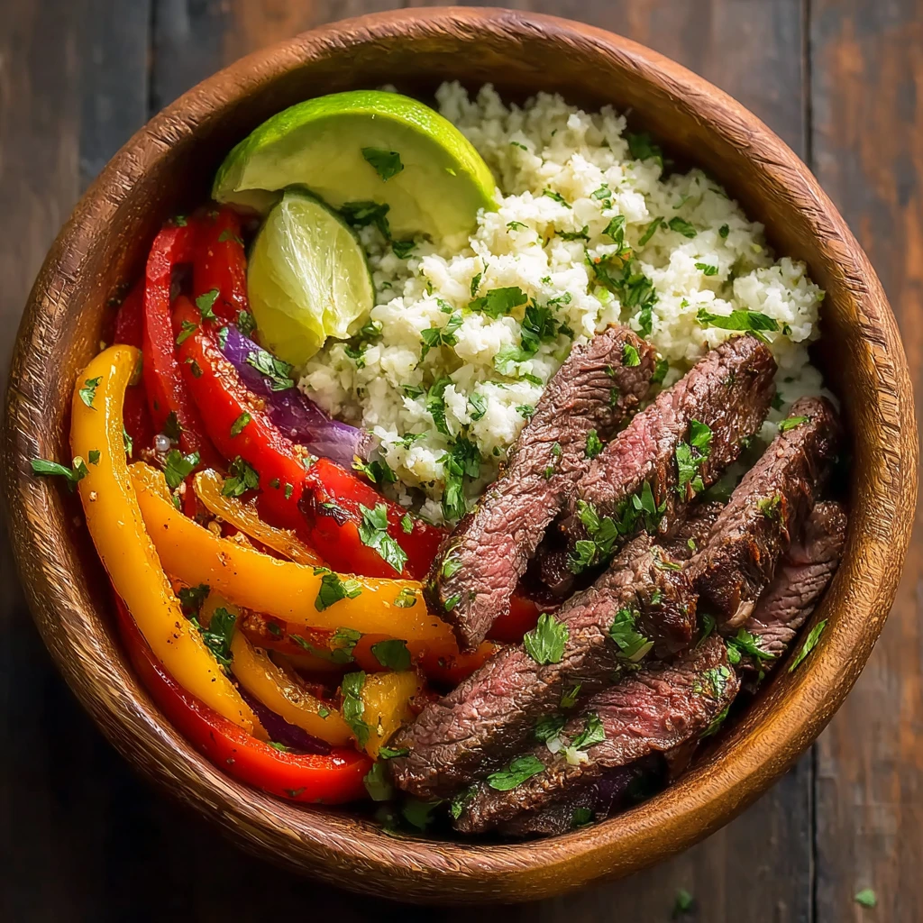 Low Carb Steak Fajita Bowl