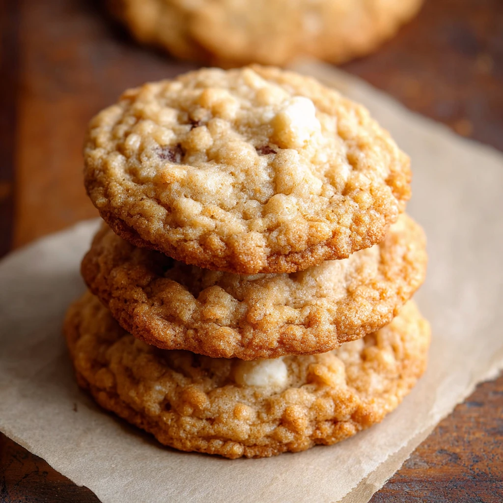 Marshmallow Crispy Cookies