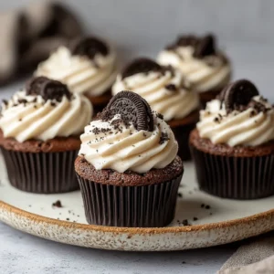 Mini Chocolate Oreo Cheesecakes