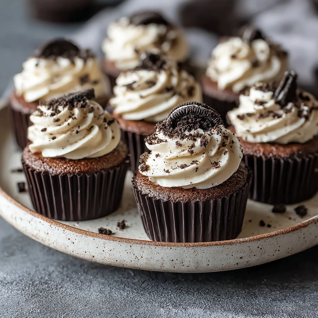 Mini Chocolate Oreo Cheesecakes