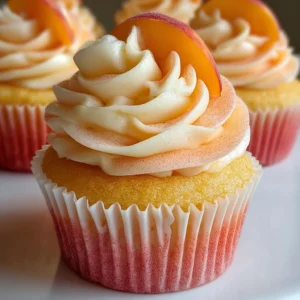 Peach Bellini Cupcakes