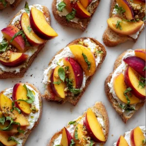 Peach Burrata Bruschetta with Chicken