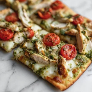 Pesto Chicken Flatbread