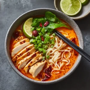 Red Thai Chicken Noodle Soup