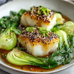 Savor Delight: Asian-Style Keto Braised Cod with Bok Choy