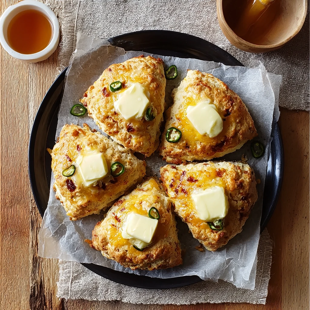 Shallot Jalapeo Goat Cheese Honey Scones