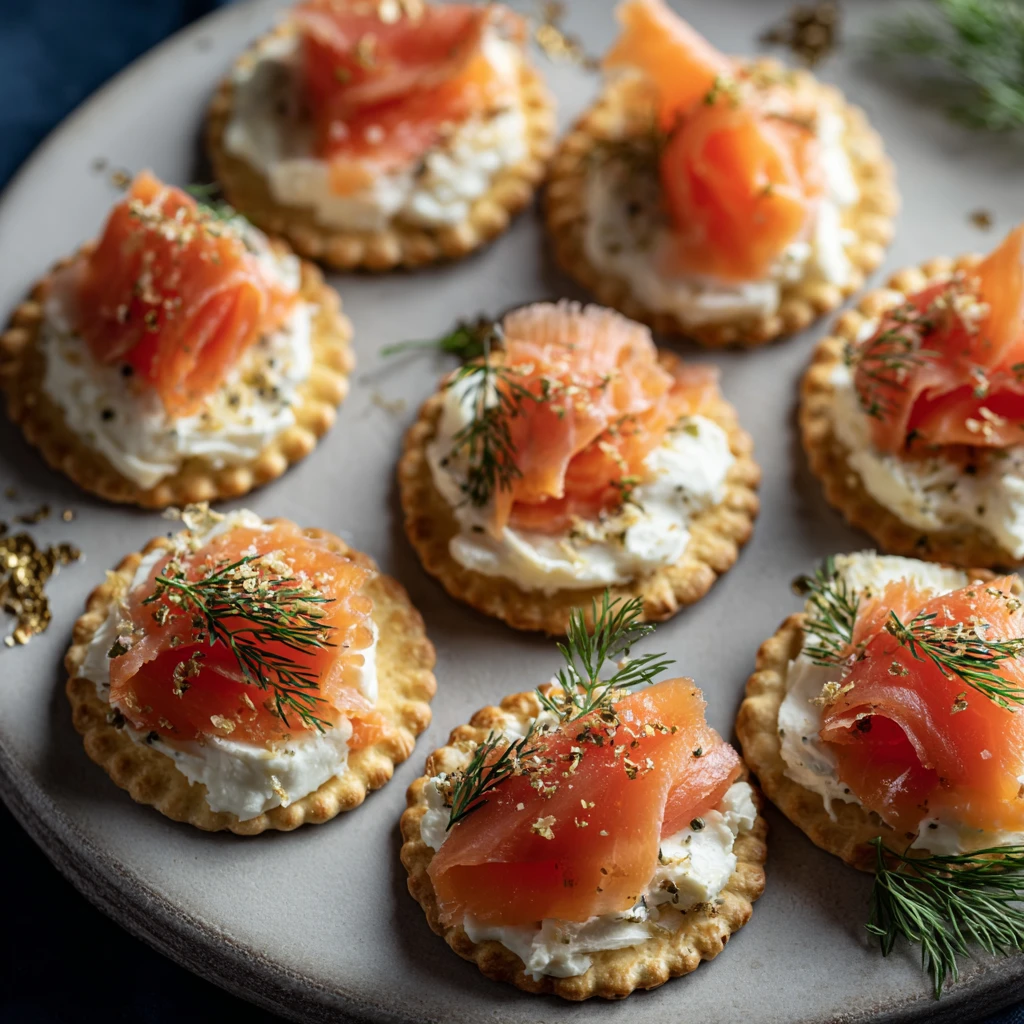 Smoked Salmon Cracker Bites