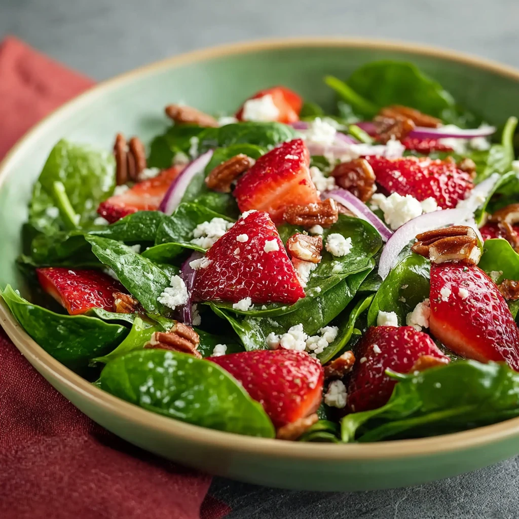 Strawberry Spinach Feta Salad
