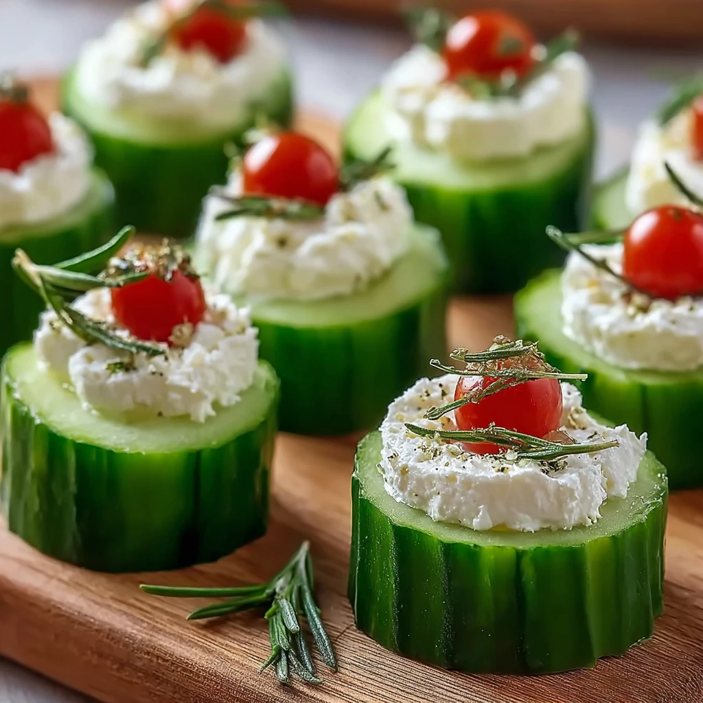Stuffed Cucumber Bites Refreshing Summer Delight
