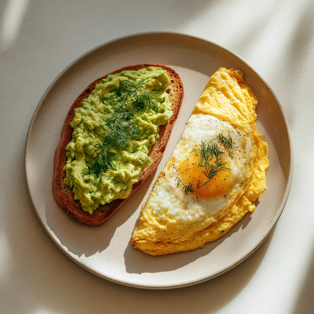 Toast Avocado Omelette