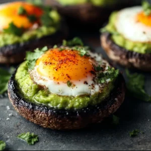Avocado Egg Stuffed Mushrooms: Amazing 8-Step Breakfast Recipe