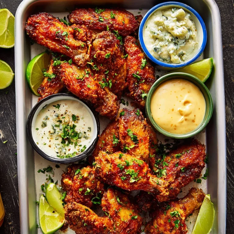 Best Crispy Baked Chicken Wings Recipe Homemade Crispy Baked Wings Three Sauces How To Make Crispy Wings In Oven Low-fat C...
