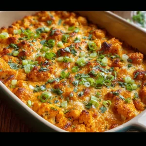 Buffalo Chicken Cauliflower Casserole