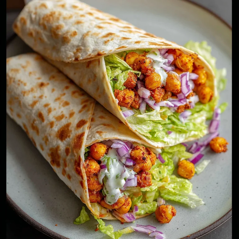 Buffalo Chickpea Salad Wraps