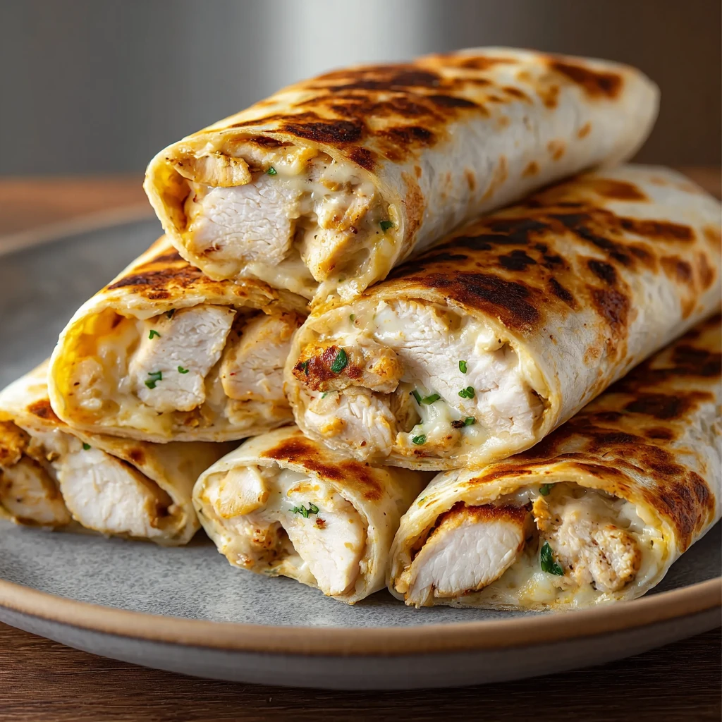 Cheesy Garlic Chicken Wrap Recipe Best Cheesy Garlic Chicken Wrap How To Make A Cheesy Garlic Chicken Wrap Cheesy Garlic C...