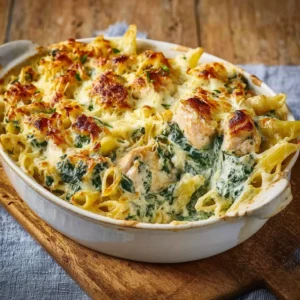 Chicken and Spinach Casserole with Cream Cheese