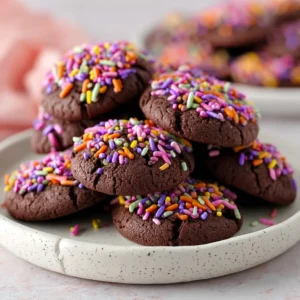 Chocolate Kiss Brownie Cookies