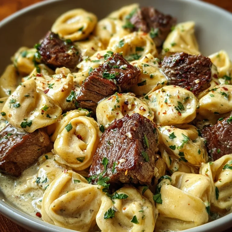 Cracked Garlic Steak Tortellini Creamhouse Sauce Bliss