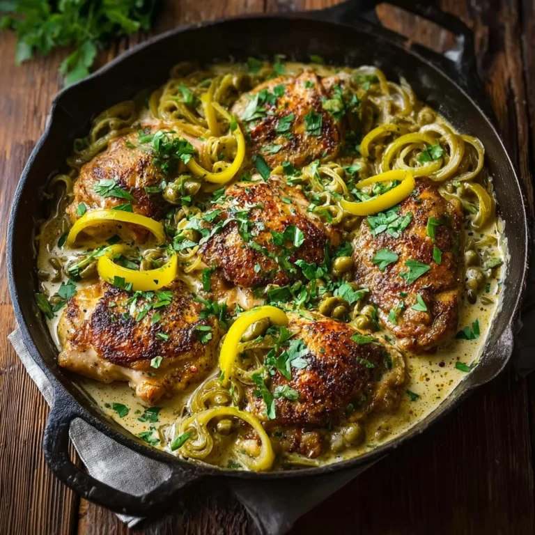 Creamy Pepperoncini Chicken Skillet
