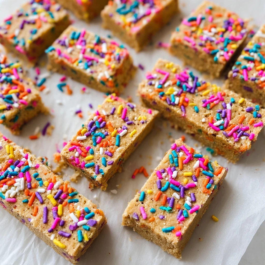 Healthy Nobake Cake Batter Protein Bars