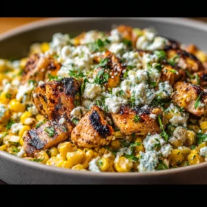 High Protein Chicken Street Corn Salad Bowl