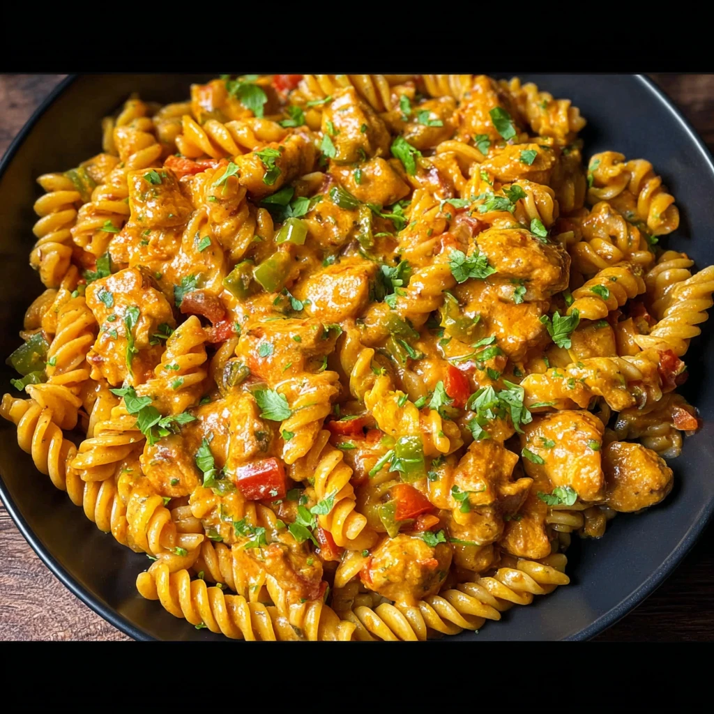 High Protein Chicken Fajita Pasta