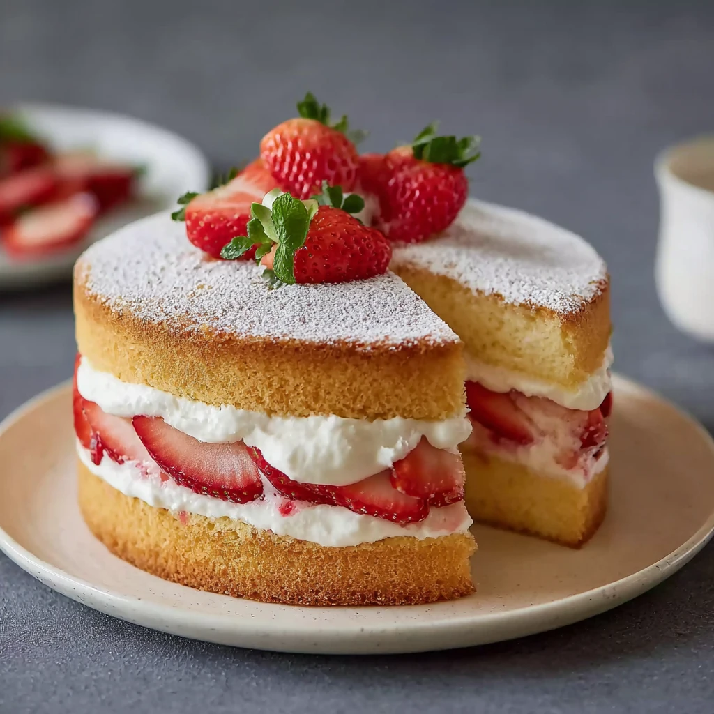 Japanese Strawberry Shortcake Light Elegant Celebration Cake