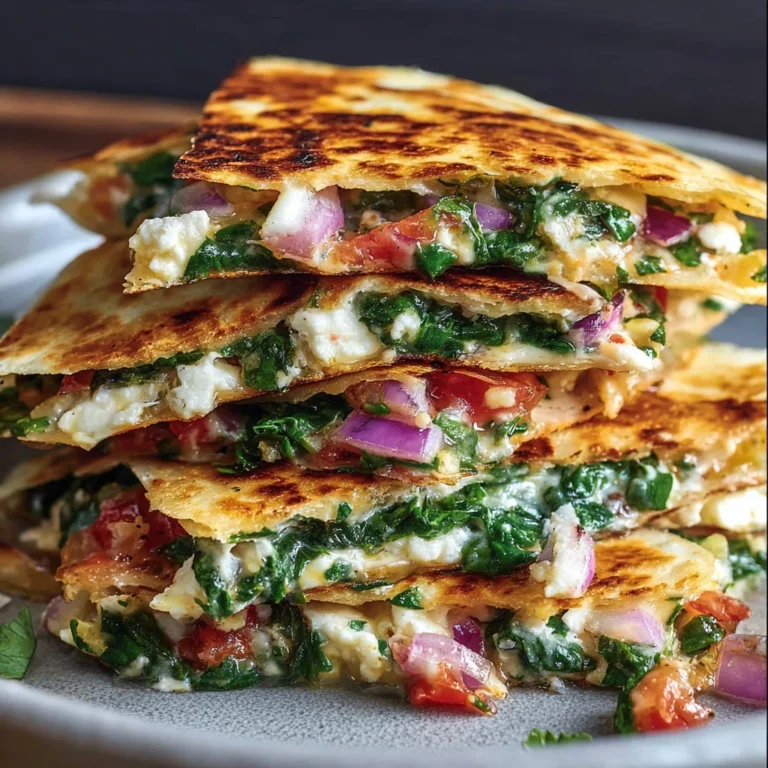 Mediterranean Quesadillas Spinach Feta Mozzarella