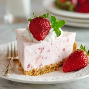 No-Bake Frozen Strawberry Pie