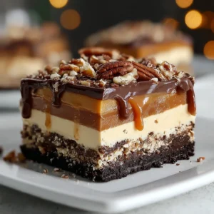 No Bake Turtle Lush: Amazing 5-Layer Chocolate Caramel Delight
