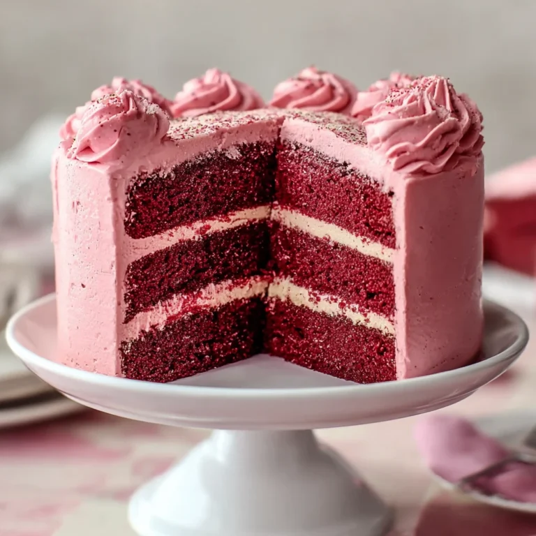 Pink Velvet Cake Steps Soft Celebration Layers
