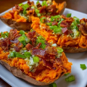 Protein Loaded Sweet Potato Boats (High Protein Meal Prep)