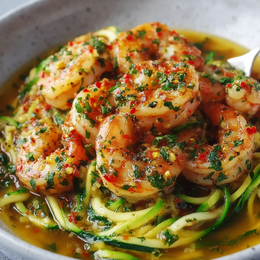 Garlic Shrimp Recipe Lemon Butter Zucchini Noodles Healthy