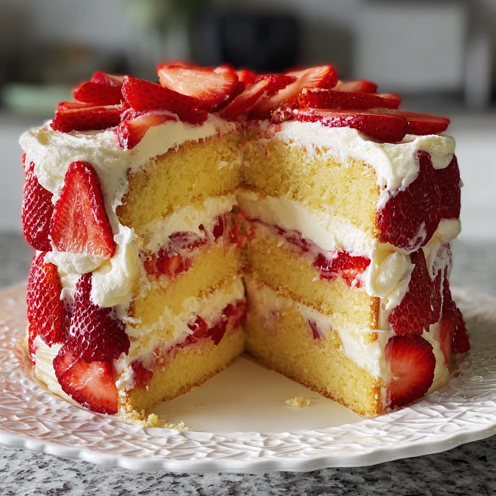 Strawberry Cream Layer Cake: 12 Stunning Steps to Fluffy Perfection