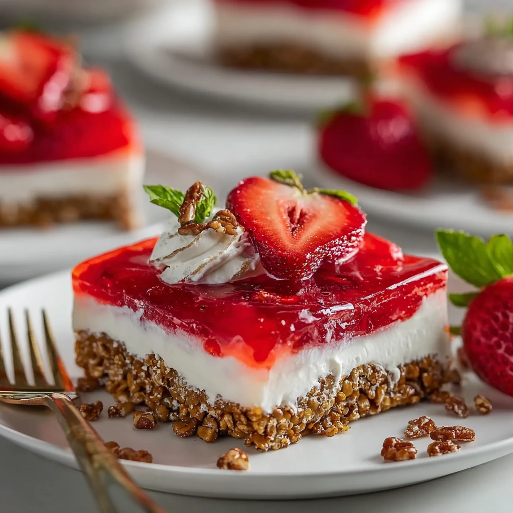Strawberry Pretzel Salad Pecan Crunch Twist