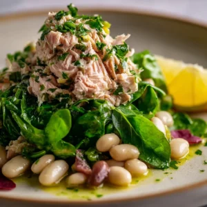 Tuna and White Bean Salad with a Lemon Vinaigrette
