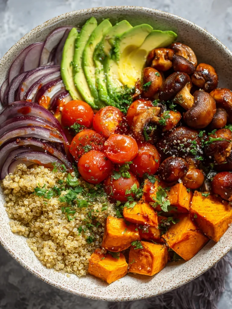 Bbq Mushroom Quinoa Bowl