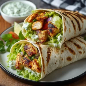 Chicken Ranch Wrap with Lettuce: Flavorful and Quick