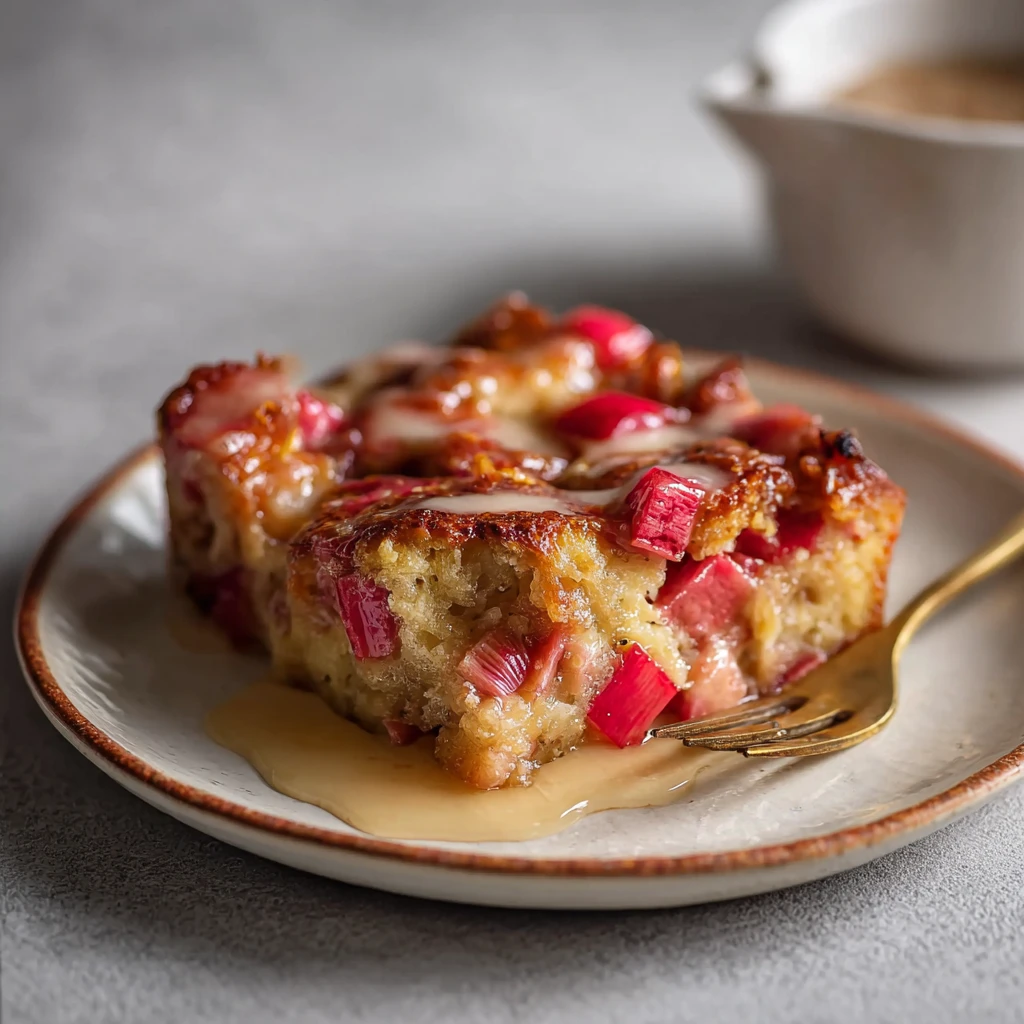 Delicious Simple Rhubarb Bread Pudding Recipe to Savor!